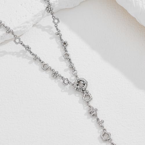 Gold Plated Long Y Necklace for Women,Adjustable Lariat Chain Statement Jewelry, Trendy Accessory for Party Date Night Daily Streetwear - color: A