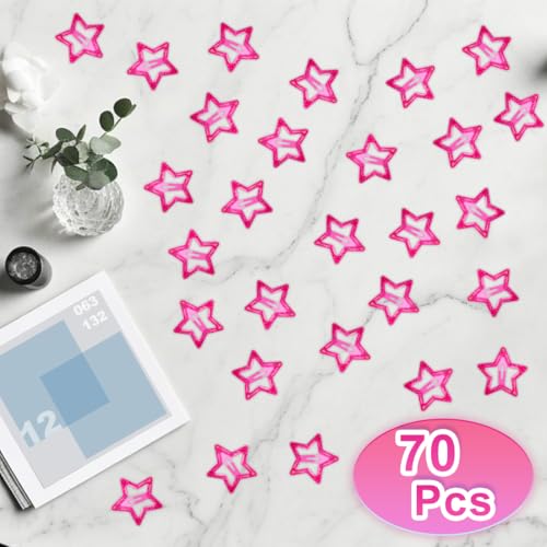 70 Pcs Metal Glitter Snap Hair Clips for Women,Small Snap Barrettes for Women Girls Thick Fine Hair (Rosered) - color: Rosered