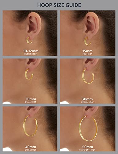 Amazon Essentials Stainless Steel Rounded Tube Hoop Earrings (50mm), (previously Amazon Collection) - color: Yellow Gold, size: 60 mm