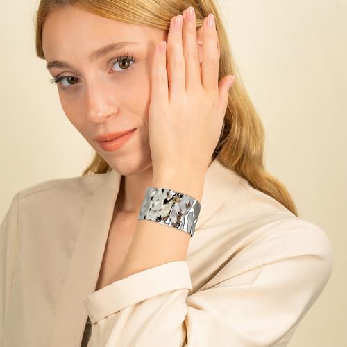 LILIE&WHITE Gold Bangle Bracelet For Women Boho Cuff Bracelet Silver Bangle Bracelet Back To School Bracelet Open Cuff Bracelet Jewelry