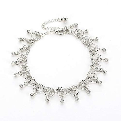 Dainty Ankle Bracelets for Women Gold Plated Satellite Beaded Herringbone Chain Anklets Simple Lip Chain Anklet Minimalist Summer Beach Foot Jewelry - color: Dainty Ankle