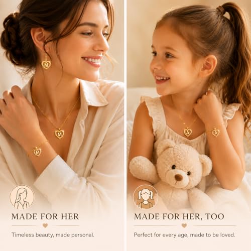 26Pcs 18K Gold Filled Heart Initial Charms for Jewelry Making, Gold A-Z Alphabet Letter Pendants, Double-Sided Ribbed Alphabet Bubble Beads for DIY Necklace Bracelet, Personalized Couples Gifts