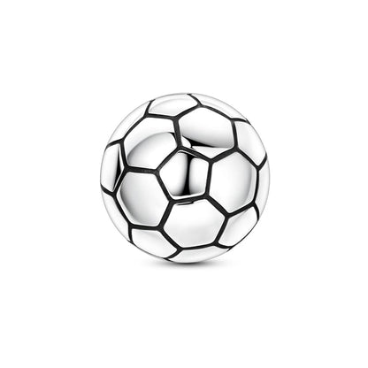 925 Sterling Silver Charms for Bracelets and Necklaces Beads Jewelry Charms for Women - color: Soccer Charm
