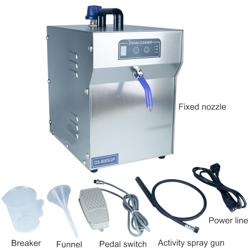 TDRSUPER 1300W Professional Jewelry Steam Cleaner 2L Stainless-Steel Jewelry Cleaning Machine for Silver & Gold High Pressure Gemstone Cleaning Steaming Machine for Jewelry Stores