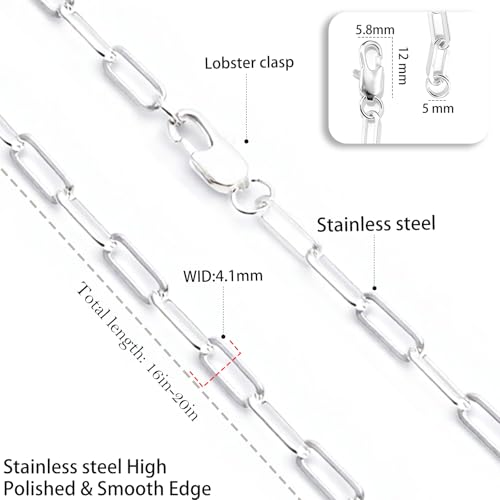 Womens Stainless Steel 18K Gold Plated Chain Necklace Jewelry Silver link Chain for Women Waterproof Never Tarnish 2/3/4mm 16 18 20 Inches - size: 18 inch, style: Crisscross Chain