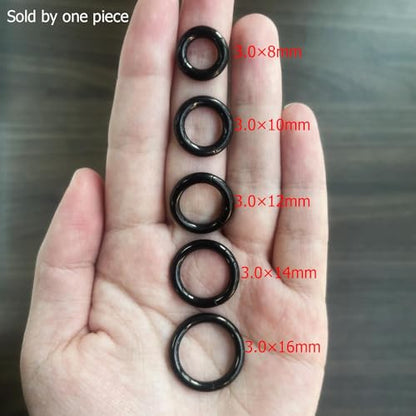 4G/6G/8G/10G/12G/14G/16G/18G/20G Hypoallergenic Nose Hoop Rings Steel Hinged Clicker Segment Gold/Rose Gold/Black/Pink Color - style: 1pc: 8g×10mm Black