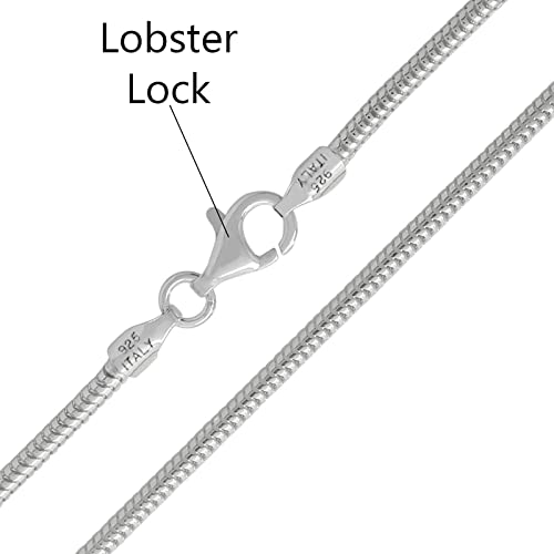 Savlano 925 Sterling Silver Solid Italian Round Diamond Cut Snake Chain Bracelet/Anklet For Women & Men - Made in Italy Comes Gift Box - style: 1.5mm