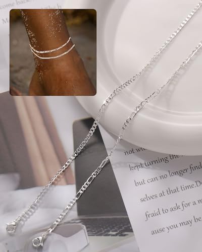 Gold Silver Ankle Bracelets for Women Waterproof 14K Gold Plated Anklets for Women Non Tarnish Dainty Layered Beaded Heart Anklet Set Summer Beach Foot Chain Jewelry Gifts Trendy Stuff - color: C- Waterproof Anklets