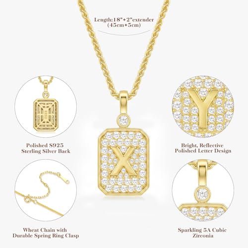 Initial Necklaces for Women 18K Gold Plated Letters Pendant Necklace Personalized Jewelry Birthday Gifts Wife Anniversary for Women Mom
