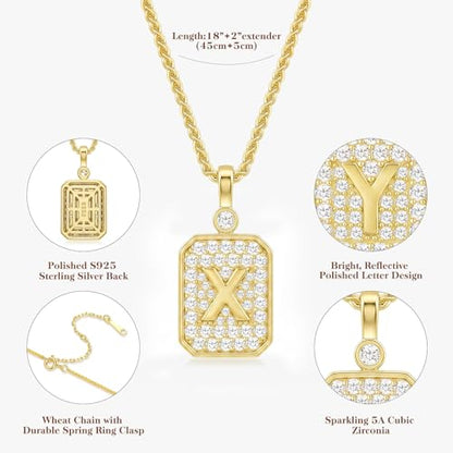 Initial Necklaces for Women 18K Gold Plated Letters Pendant Necklace Personalized Jewelry Birthday Gifts Wife Anniversary for Women Mom