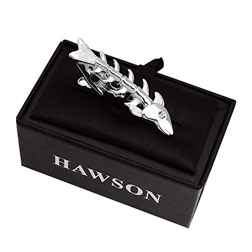 HAWSON 2 inch Tie Clip for Men-Novelty Sport Necktie Bar Clip,Tie Pin,Special Interesting Gift for Men - style: fishbone
