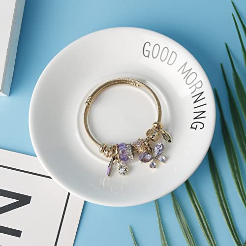 DS Charm Bracelets for girls,exquisite cute cartoon gold friendship bracelets Stainless Steel Bangle with birthday Gift box, Adjustable girls jewelry Suitable for holiday gifts - style: Gold-butterfly