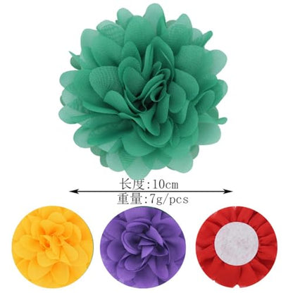Satin Fabric Large Flower Brooch Pin Dainty Handmade Big Rose Flower Brooches Blossom Lapel Pins Silk Camellia Flowers Pin Wedding Dance Prom Party Banquet Dresses Suit Clothes Jewelry for Women - color: Green