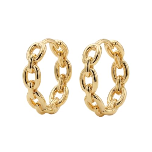 Cubic Zirconia Huggie Earrings 14k Gold Plated Tiny Earrings Small Huggie Hoop Earrings Simple Lightweight Hoops Gift for Women - color: Open hoop
