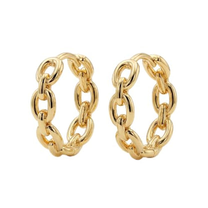 Cubic Zirconia Huggie Earrings 14k Gold Plated Tiny Earrings Small Huggie Hoop Earrings Simple Lightweight Hoops Gift for Women - color: Open hoop