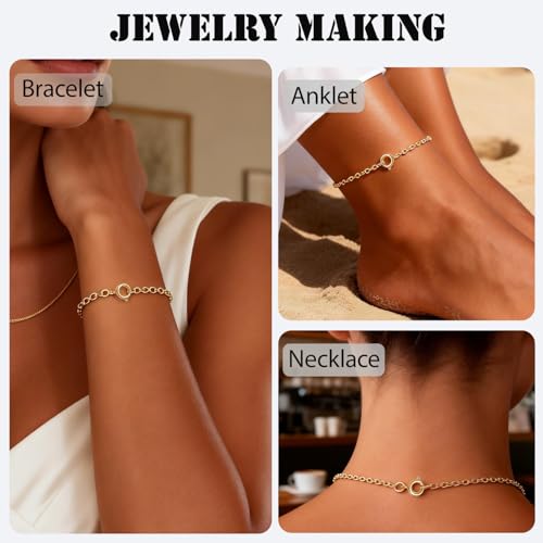 stino 100Pcs Small Spring Round Jewelry Clasps (18K Gold Plated) | Brass, High Polished, Necklaces & Bracelets Findings - color: 18K Gold Plated
