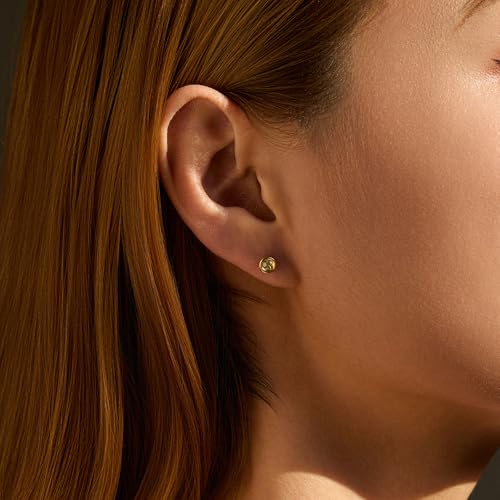 CHIC & ARTSY 18K Gold Plated Solid 925 Sterling Silver Flat Back Earrings for Women Multiple Piercings Screw Back Earrings Cartilage Hypoallergenic Jewelry - style: 925 Silver Flat Back #05