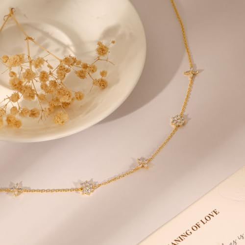 Gold Choker Necklace for Women, Dainty Gold Necklace 14k Gold Plated Simple Coin Butterfly Choker Necklaces for Women Trendy Charm Cute Non Tarnish Gold Necklace Fashion Waterproof Jewelry - color: A-Gold