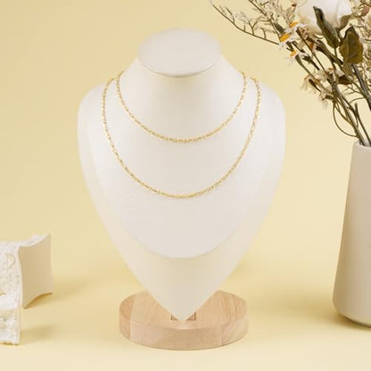 Jabogrii 32.8 Feet Gold Plated Brass Paperclip Oval Link Jewelry Chain Roll | Handmade Permanent Necklace Bracelet DIY Craft Chain Bulk for Jewelry Making - color: Paperclip Gold