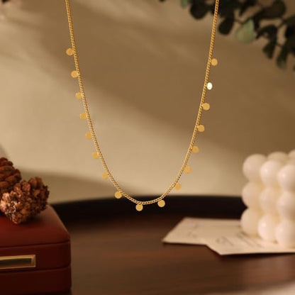 Gold Choker Necklace for Women, Dainty Gold Necklace 14k Gold Plated Simple Coin Butterfly Choker Necklaces for Women Trendy Charm Cute Non Tarnish Gold Necklace Fashion Waterproof Jewelry - color: C-Gold
