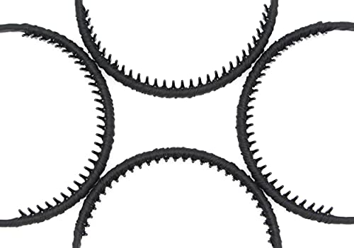 JOBAND black women's headbands fashion hair accessories tooth comb hairbands for women non slip hair hoops headband suitable for ladies and girls (Pack of 4) | thick headbands for women,Non-Slip hair accessories.hair hoop Suitable Daily Use,Spa,Parties an