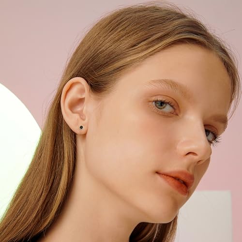 12 Pairs Ear Piercing Stud Earrings for Ear Piercing Guns, Surgical Stainless Steel Multicolor Round Heart Star Cubic Zirconia Birthstone Stud Earrings Set - style: Gold round 2mm