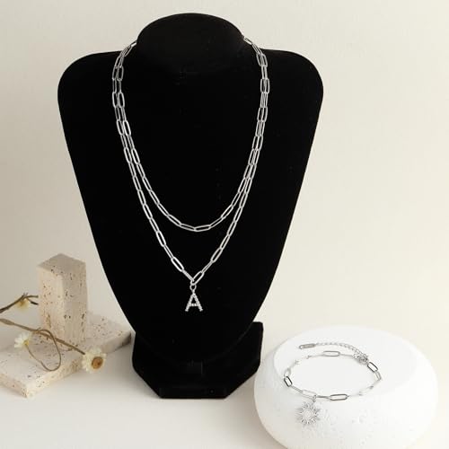 Swyabi 20 PCS Paperclip Necklace Bracelet Chains Bulk for Jewelry Making | 18K Stainless Steel, with Extender, No Fade, No Rust, Adjustable, for Men Women DIY, Silver - color: 4x12mm Silver