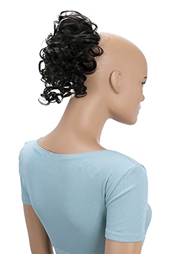 CAISHA Jumbo Hairpiece Scrunchy Updo Voluminous Curly Messy Bun Brown G18L - color: brown #8 G18L