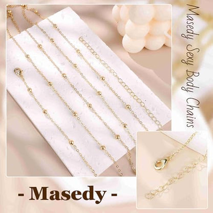 14K Gold Sexy Body Chains for Women Necklace Layered Bikini Bra Chain Crossover Belly Chain Rhinestone Summer Chest Chain Beach Prom Nightclub Body Chain Jewelry - style: Gold A