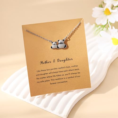 RZKING Silvery Necklace for Women, Gifts for Friend Mom Daughter Teacher - style: Panda