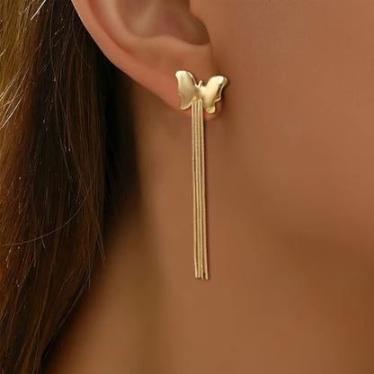 Long Earrings for Women Dangling Black Tassel Earrings Fringe Earrings Formal Elegant Earrings Bridesmaid Jewelry - style: style 3 - butterfly 2