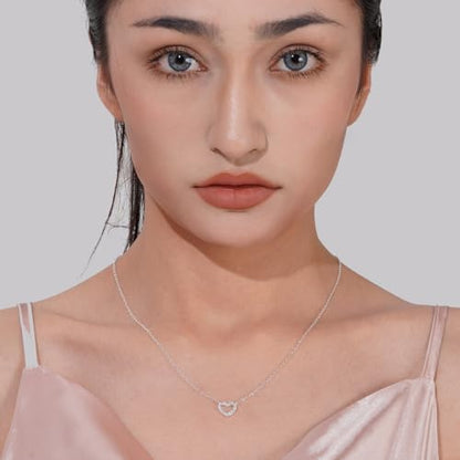 Layered Necklaces for Women | 14K Gold Plated Stackable Choker Necklace Set - Dainty Jewelry Gift - style: 2PCS-Silver heart layered necklaces