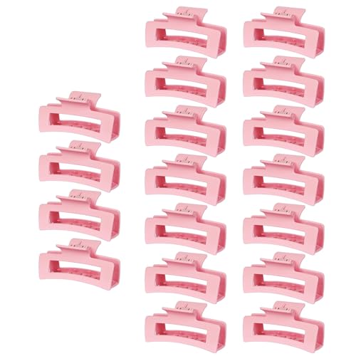 18 Pack Hair Claw Clips,Hair Clips For Women,Large Hair Claw Clips For Thick Hair,Nonslip Matte Hair Clips Hair Accessories Women Girl Birthday Christmas Gift (18 Pack Pink) - color: Pink