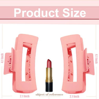 18 Pack Hair Claw Clips,Hair Clips For Women,Large Hair Claw Clips For Thick Hair,Nonslip Matte Hair Clips Hair Accessories Women Girl Birthday Christmas Gift (18 Pack Pink) - color: Pink