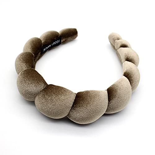 Fashion Headbands for Women Padded Fabric Hair Bands Wide Velvet Non Slip Headband Hair Accessories for Women Girls,Pastel Violet - color: Pastel Violet