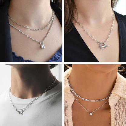 Kyutong 5M Stainless Steel Jewelry Making Chain Roll 4mm Paperclip Chain | 16.4FT Silver Necklace Chains on Spool Paper Clip Link Chains for Crafts DIY Jewelry Findings - color: Silver-6