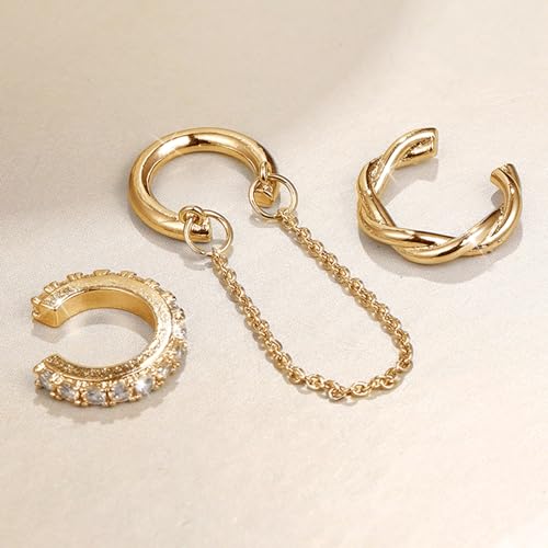 Ear Cuff Earrings for Women Chunky Ear Cuffs Non Piercing | Clip on cartilage earrings helix fake earrings jewelry trendy stuff christmas gift stocking stuffers - color: Z1