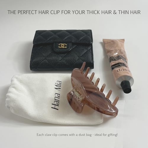 Luxury Mocha Claw Clip for Women | Our Large 4 Inch Hair Clip Creates Beautiful Half Ups, Secure Updos & Chic Daily Styles | Premium Acetate Claw with Secure Hold & Snag Free Teeth for Easy Styling - color: Mocha