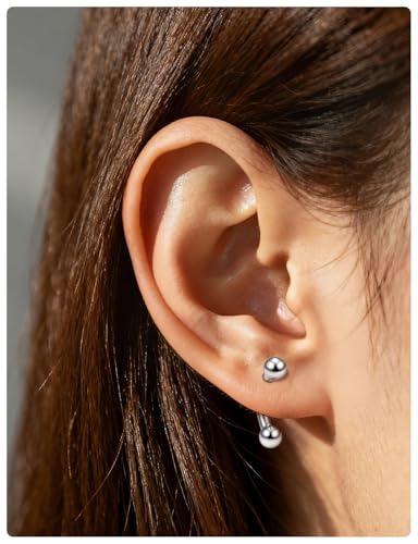 20G 18G 16G 14G 12G 8G 6G 4G 2G Astm F136 Titanium Internal Thread Eyebrow Piercing Jewelry Curved Barbell Vertical Labret Lip Daith Rook Earrings Navel Belly Button Ring Piercing Jewelry - style: 8G, 14MM Length, Ball