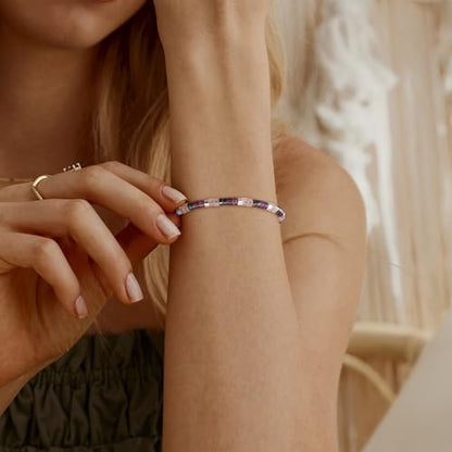 Healing Crystal Bracelet Jewelry Gifts for Women | Triple Protection/Stress Relief/New Beginnings/Good Luck/Empath Protection, Christmas, Birthday - color: Empath Protection