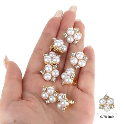 YISSION 20 Pcs Mini Pearl Hair Clips for Girls & Women - Cute Gold Pearl Hair Pins - Wedding & Bridal Accessories - color: Gold