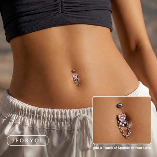 Belly Button Rings Stainless Steel 14G CZ Opal Navel Rings Barbells Women Girls Belly Piercing Jewelry - color: Silver Color-Style C: 3PCS