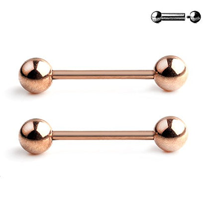 Stainless Steel Internally Threaded Tongue Nipple Shield Barbell Ring Bar Body Piercing Retainer 14G