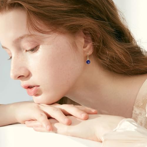 Multicolor Crystal Dangle Studs Earrings Set for Women 925 Silver Hypoallergenic Dangle Earrings Leverback Drop Earring Fashion Cubic Zirconia Leverback Stud Earring Sets Trendy Cubic Zirconia Jewelry Gifts for Women - style: 12-G