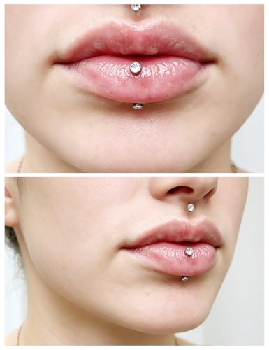 F136 Titanium 16g 6/8/10mm Eyebrow/Rook/Snug/Vertical-Labret/VCH/Snake-Eyes/Anti-Tragus/Christina/Daith/Belly-Button/Bridge/Hood/Surface Curved Barbell Piercing Jewelry for Women Men - color: White, size: 6 mm (1/4 in)