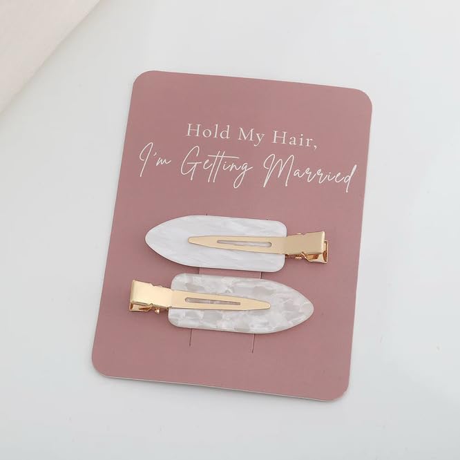 Bridal Hair Clips - Creaseless setting clips for Bridesmaid Gift, Proposal Box, Makeup styling