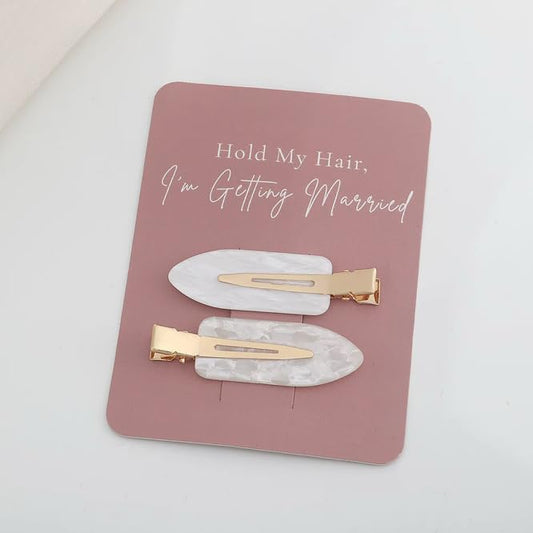 Bridal Hair Clips - Creaseless setting clips for Bridesmaid Gift, Proposal Box, Makeup styling