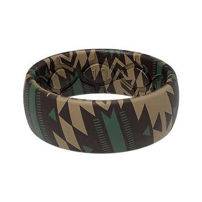 Groove Life Nomad Silicone Ring Breathable Rubber Wedding Rings for Men, Lifetime Coverage, Unique Design, Comfort Fit Ring - color: Rancher