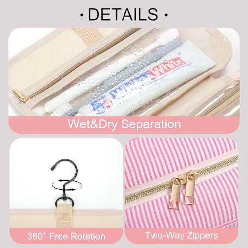 TOPEAST Gifts for Friends - Friendship Gifts for Women, Travel Toiletry Bag for Women, Hanging Toiletry Bag, Monogrammed Initial Toiletry Pouch Makeup Bag - Letter F, Blue - color: Blue, style: F