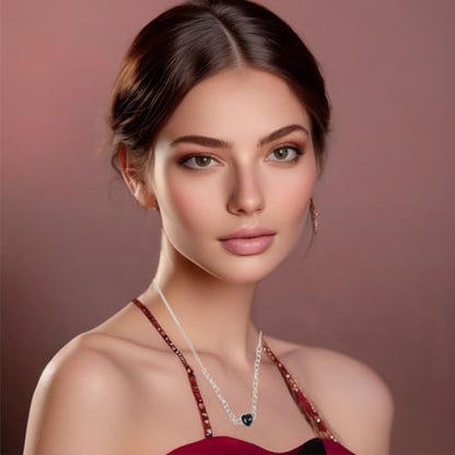 Irregular Heart Necklace for Women Y2k Pink Zircon Pearl Diamond Women's Fashion Pendant Hot Fashion Pink Jewelry for Women - color: Style8